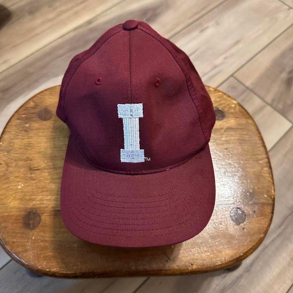 Vintage Indiana Hoosiers Snapback Hat Colosseum Y2K IU Cap Crimson